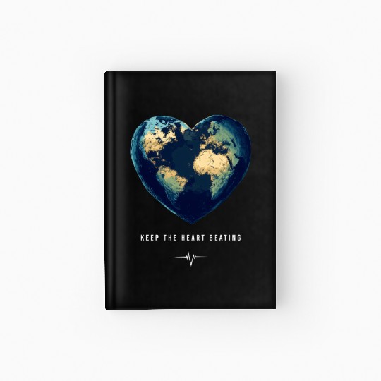 Keep the Heart Beating Earth Earth Day Environment Hardcover Journal