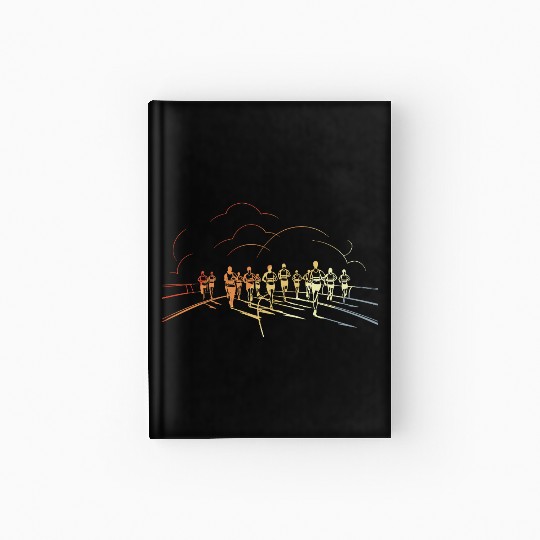 Runners Line Art 90s Look Hardcover Journal