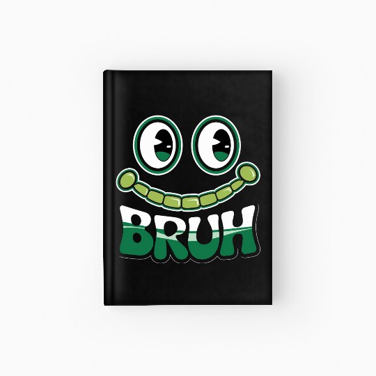 Green Aesthetic Face St. Paddy’s Day Bruh Hardcover Journal
