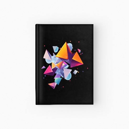 Creative colorful shapes Hardcover Journal