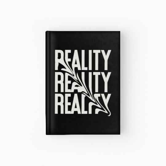 Distorted Reality – Abstract Typography Hardcover Journal