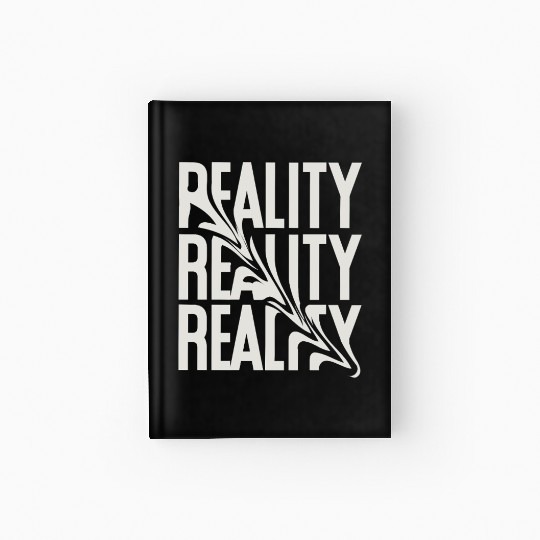 Distorted Reality – Abstract Typography Hardcover Journal