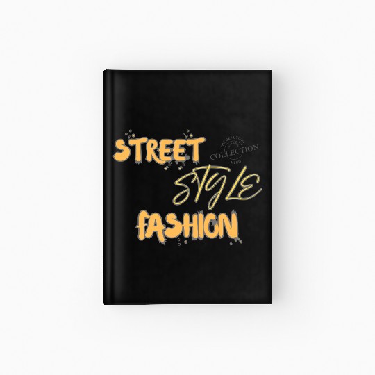 Street Style Fashion Look by Tavia Linen Hardcover Journal