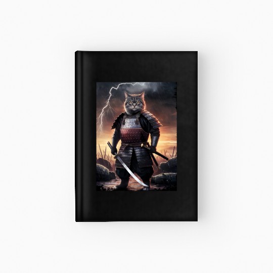 Japanese Cat Samurai Cat Hardcover Journal
