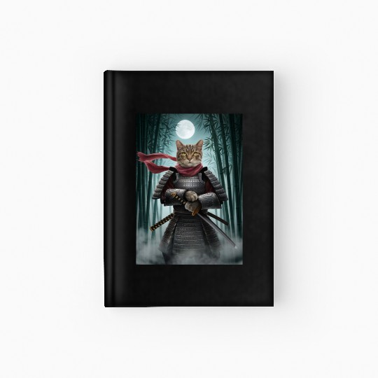 Japanese Cat Samurai Cat Hardcover Journal