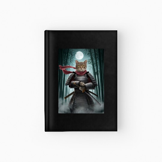 Japanese Cat Samurai Cat Hardcover Journal