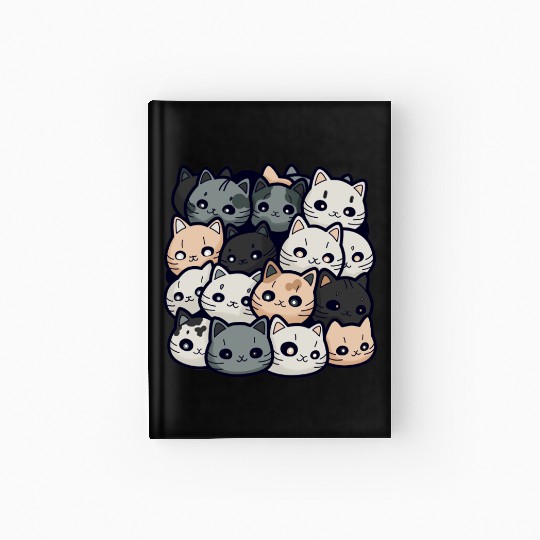 Cute Cat Pile: Adorable Kittens Stack Hardcover Journal