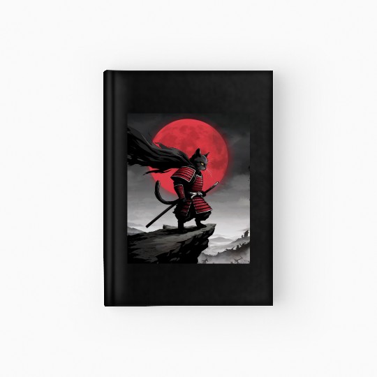 Japanese Cat Samurai Cat Hardcover Journal