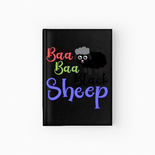 Baa Baa Black Sheep – Whimsical Nursery Rhyme Art Hardcover Journal
