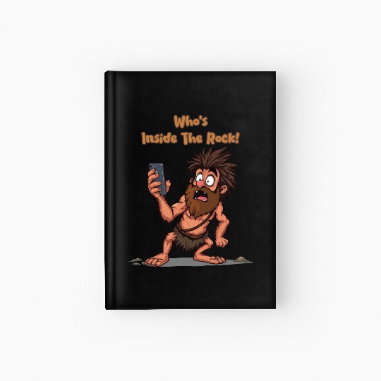 Funny Caveman – Stone Age Meets Modern Technology Hardcover Journal