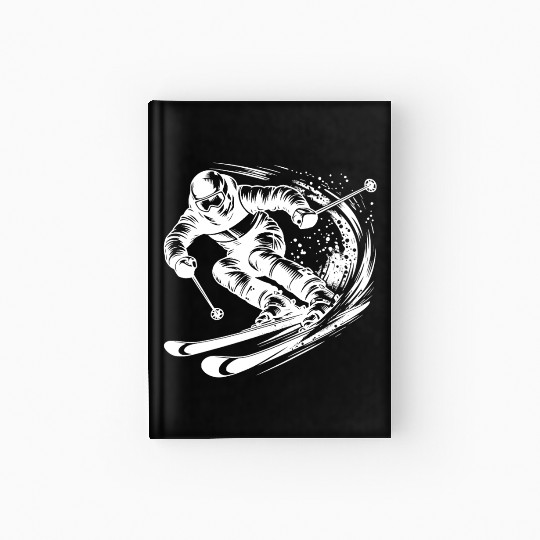 Skiing In Extreme Sport Style Downhill Skiing Hardcover Journal