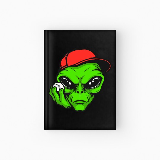 Grey Alien Baseball Hardcover Journal