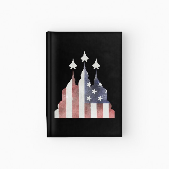 Patriotic Flyby F-22 Raptor Hardcover Journal
