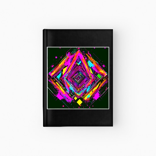 Neon Colors Vintage Party Rave Hardcover Journal