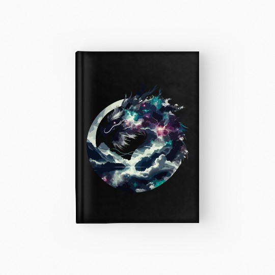 Zen Black Chinese Dragon Hardcover Journal