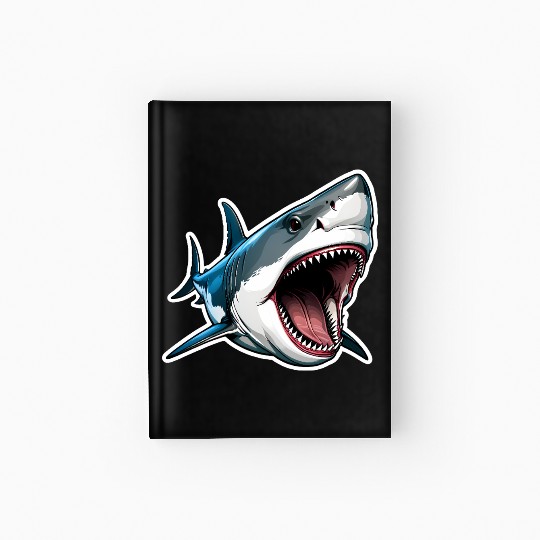 Big White Shark Attack Hardcover Journal