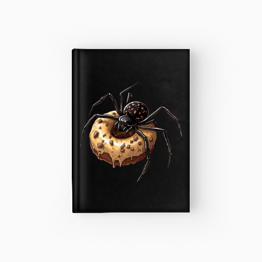 Donut Spider Funny Creative Motif Hardcover Journal