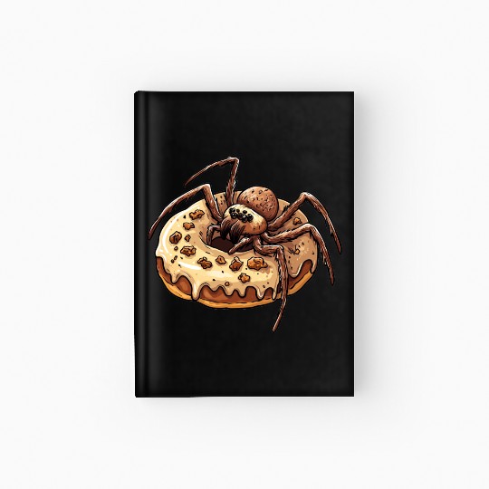 Donut Spider Funny Creative Motif Hardcover Journal