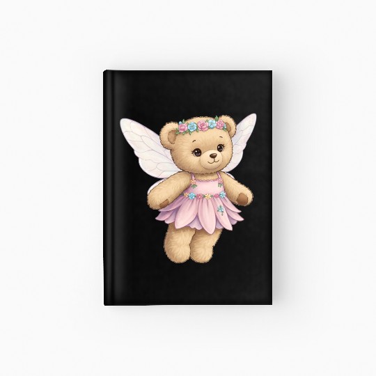 Teddy bear fairy Hardcover Journal