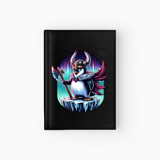 Viking Penguin Warrior Under Northern Lights Hardcover Journal