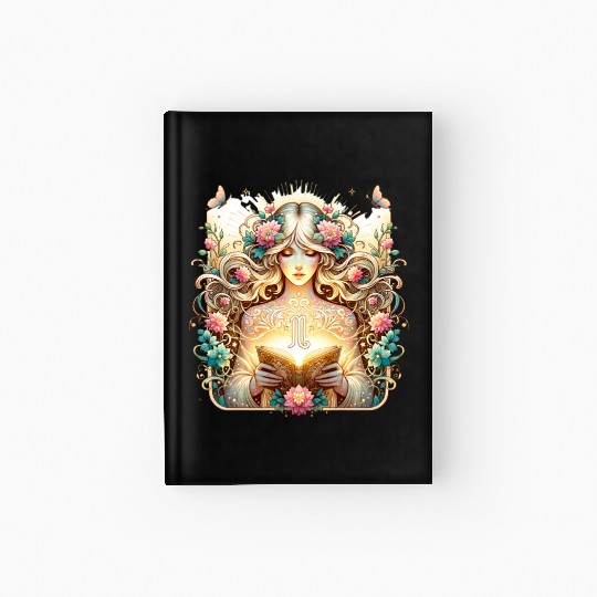 Virgo - Starlit Goddess of Purity Hardcover Journal