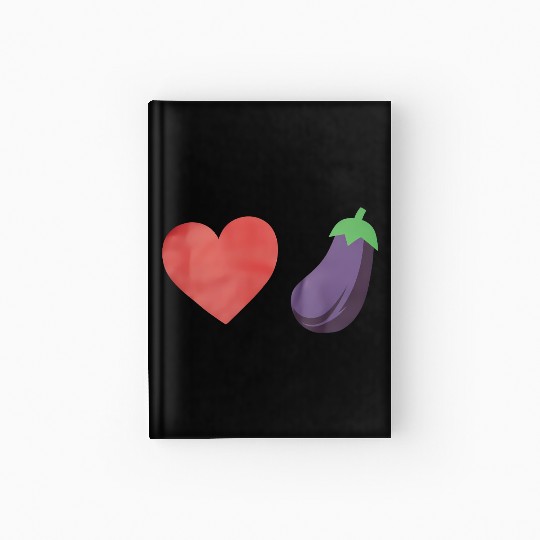 Love Eggplant Funny Gay LGBTQ Pride Hardcover Journal