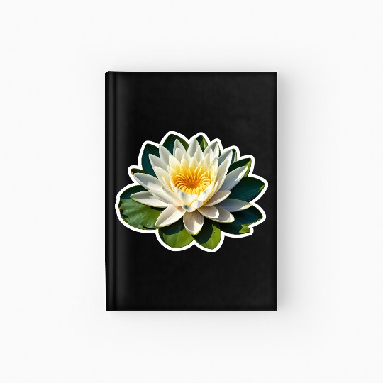 A beautiful Water Lily Hardcover Journal