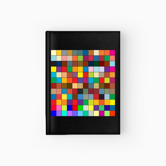 "Vibrant Multi-Color Square Box Design Hardcover Journal"