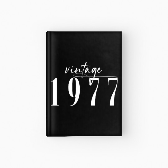 Vintage 1977 Elegant Minimalist Birthday Hardcover Journal
