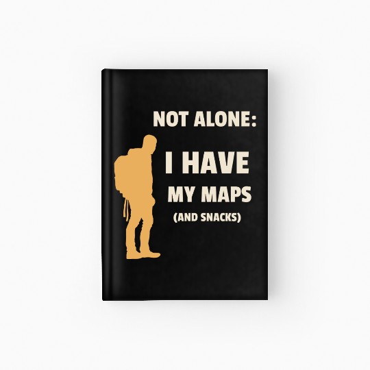 Solo traveler: I have my maps and snacks Hardcover Journal