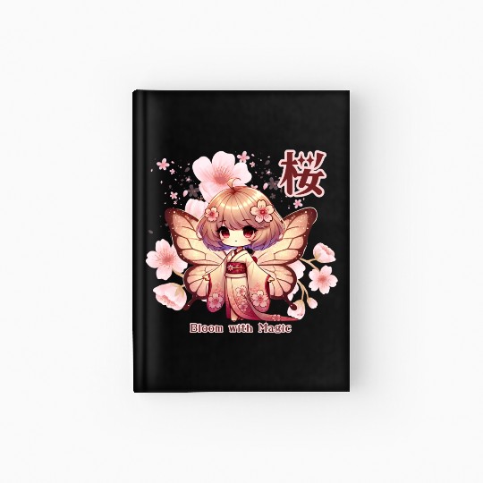 Bloom with Magic - Kawaii Sakura Fairy Hardcover Journal