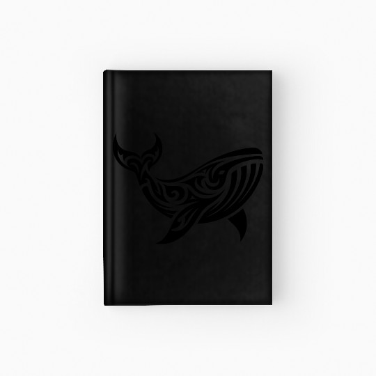 Elegant Giant Whale T Tattoo Style Hardcover Journal