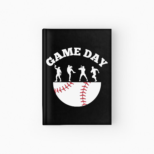 Game Day Baseball Fan Hardcover Journal