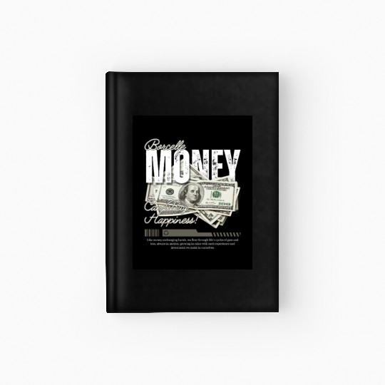 White and Grey Vintage Money Streetwear Hardcover Journal
