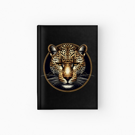 the face of a jaguar Hardcover Journal