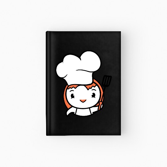 Bird Chef Cap Duck Delicious Hungry Eat Sweet Cute Hardcover Journal