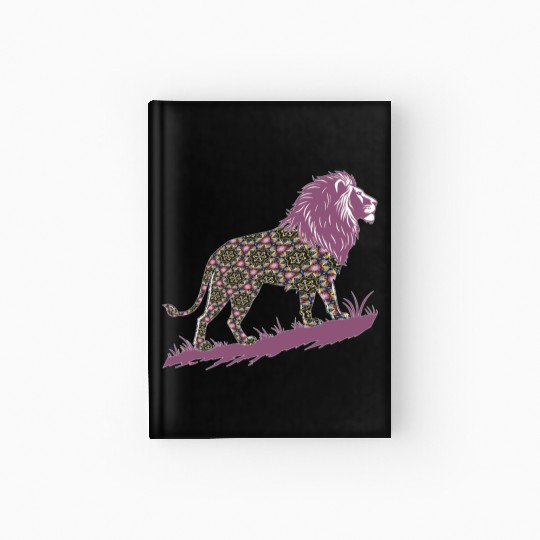 Star of David Pattern 1 Lion of Judah Hardcover Journal