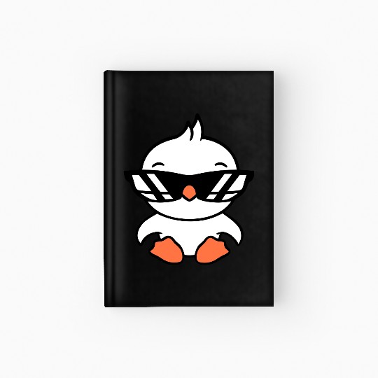 Bird Sunglasses Cool Black Glasses Coolness Duck Hardcover Journal