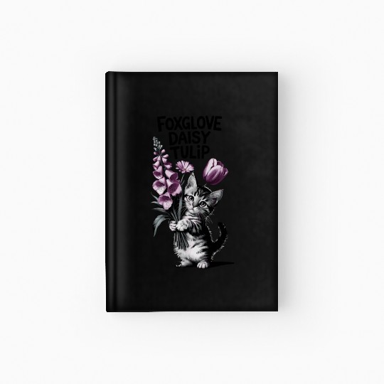 Subtle Floral Anti Trump Flowers Foxglove Daisy Hardcover Journal