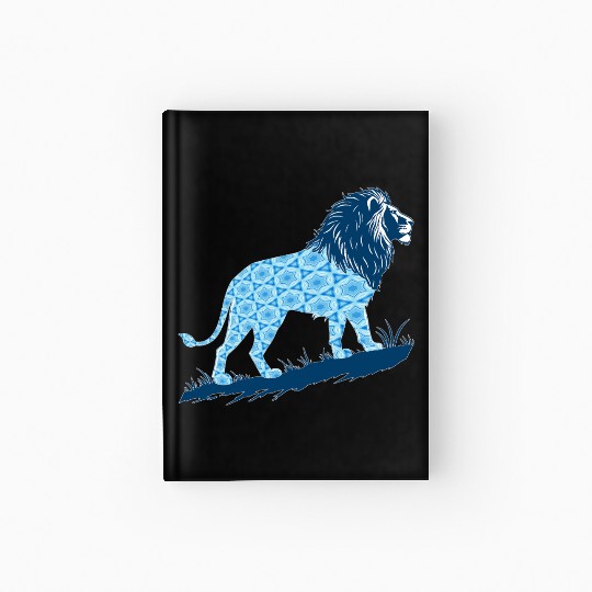 Star of David Pattern 2 Lion of Judah Hardcover Journal