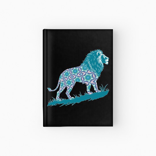 Star of David Pattern 8 Lion of Judah Hardcover Journal
