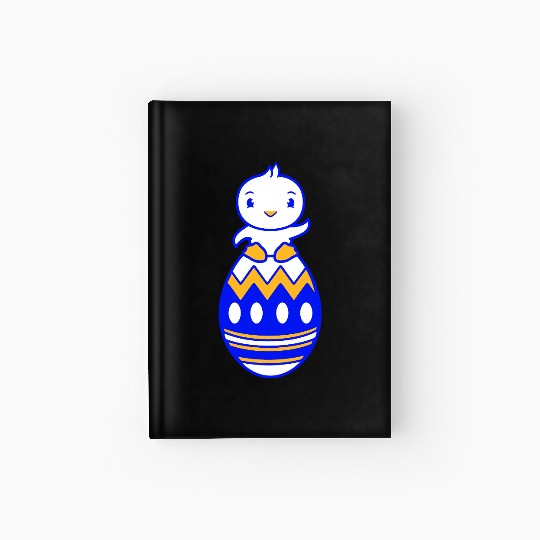 Chick Sits On Giant Easter Egg Waving Easter Sweet Hardcover Journal