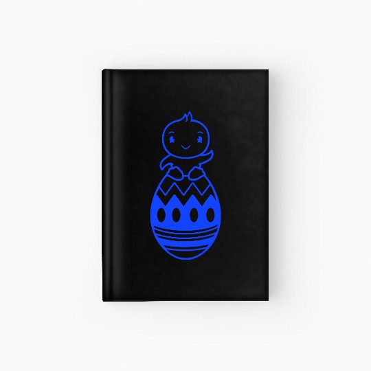 Chick Sits On Giant Easter Egg Waving Easter Sweet Hardcover Journal