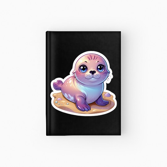 Adorable Seal Sticker Hardcover Journal