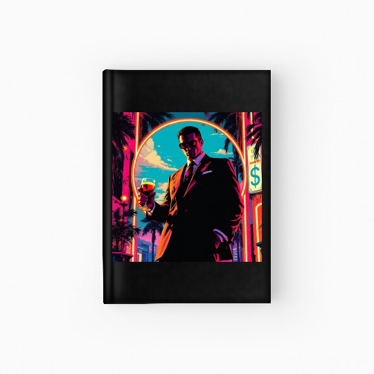 "Power & Neon" – 80s Crime Aesthetic Art Print Hardcover Journal