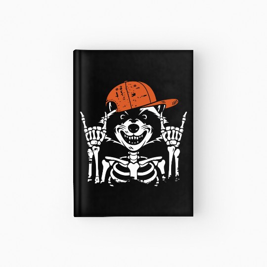 Rocker Raccoon Bones Hardcover Journal