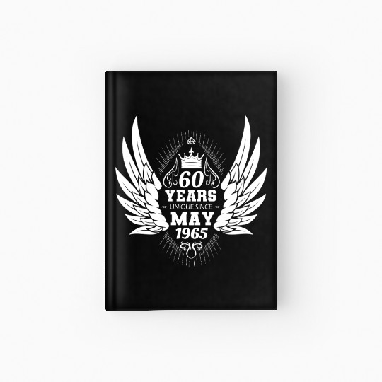 60th birthday angel wings unique since May 1965 Hardcover Journal