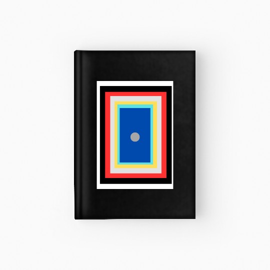 White Minimalist Line Doodles Creative Page Bor Hardcover Journal