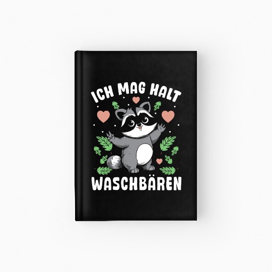 Urban Robbers Sneak Cats I Like Raccoon Hardcover Journal