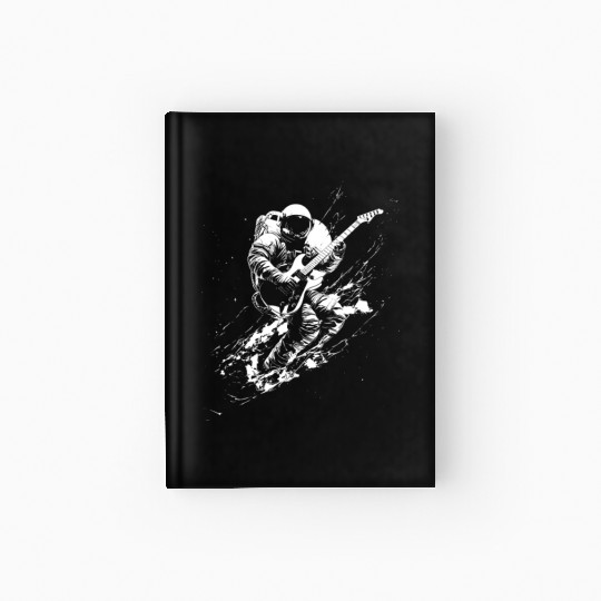 Deep Space Astro Rocker - Astronaut playing Hardcover Journal